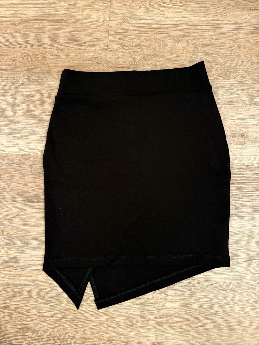 Forever 21 Black Mini Skirt with Asymmetric Hem